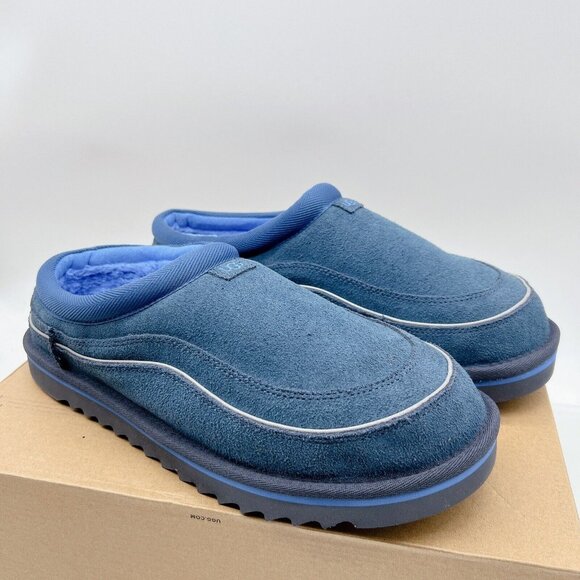 UGG Other - UGG TASMAN CALI WAVE BLUE SUEDE/ SHEEPWOOL SLIPPERS S/N 1136700 Mens US 11 D